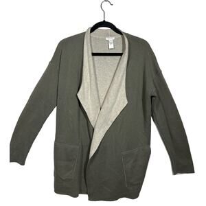 J. Jill Reversible Open Cardigan Sweater Drape Style Size XS Oversized Casual